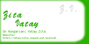 zita vatay business card